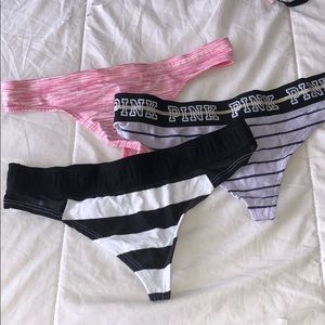 3 Victoria secret thongs - size M